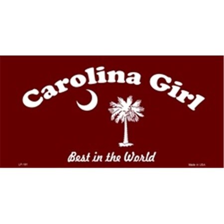 Carolina Girl Burgundy Novelty Metal License Plate Tag LP-181